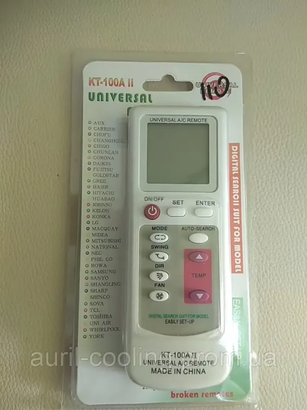 Універсальний пульт кондиціонера KT-100A