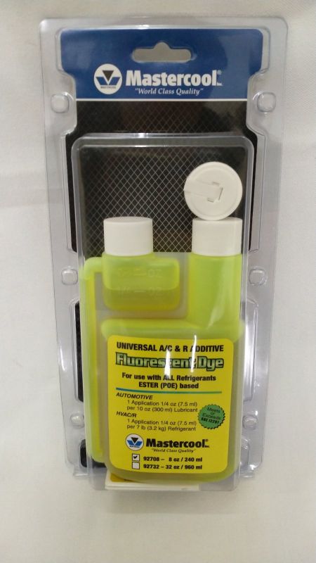 Барвник флуоресцент Mastercool 250ml для пошуку витоку фреону, США