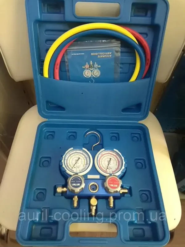 Манометричний колектор двовентельний VALUE VMG-2-R410A-B-02 шланги 90 см Валіза