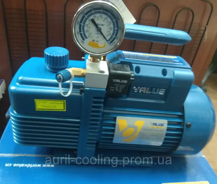 Вакуумний насос VALUE VI 160-SV (1 ступ., 142 л/хв.) з манометром