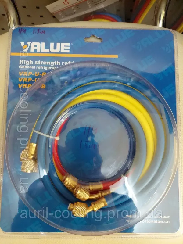 Комплект заправних шлангів VALUE R 22 1,5м (1/4 різьблення) без крану