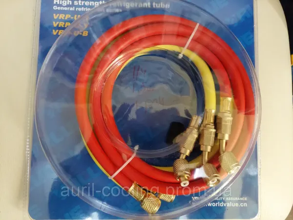 Комплект заправних шлангів VALUE R 22 -1,5м з краном (1/4 різьблення)